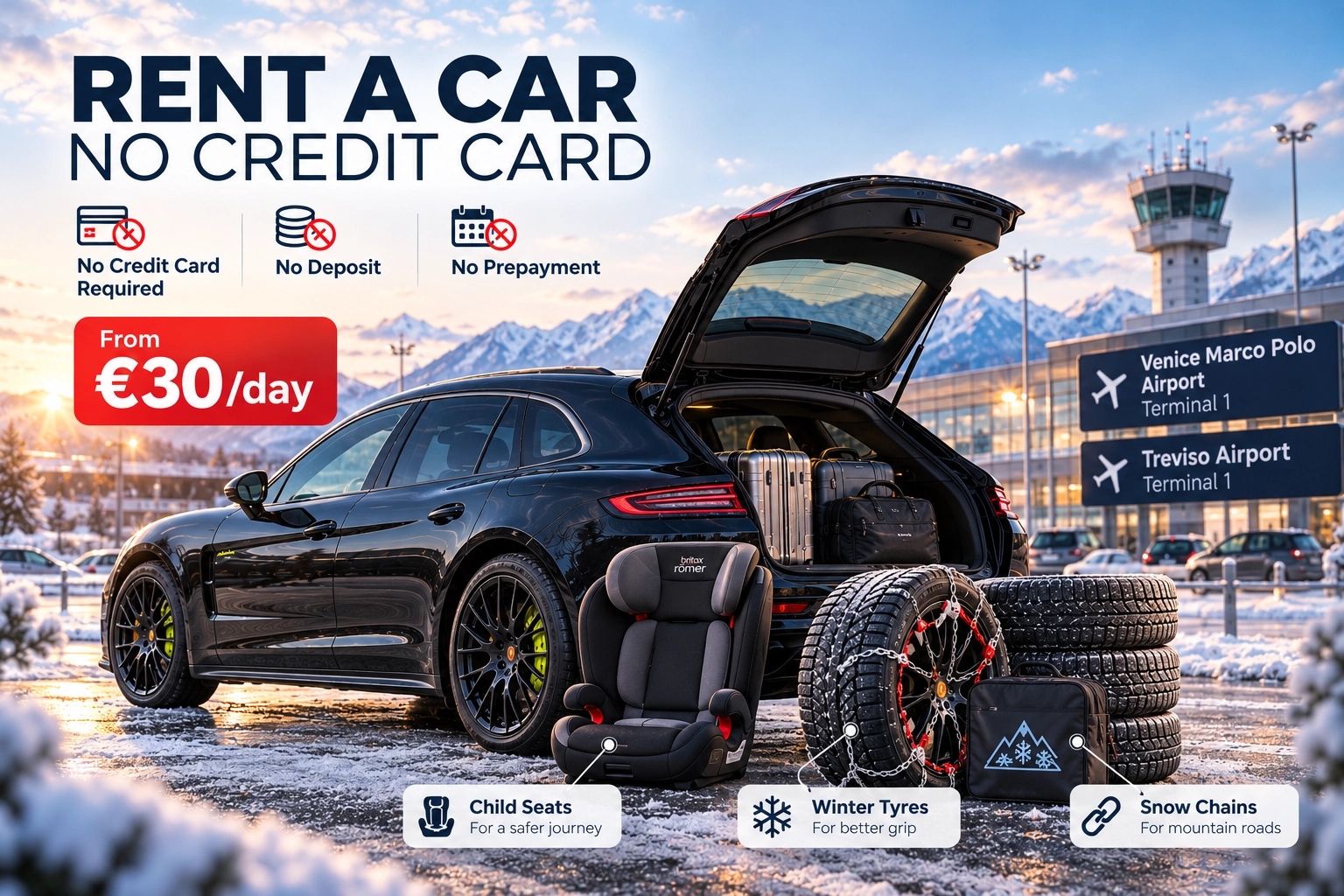 Rent a Car Venice Airport & Rent a Car Treviso Airport | Winter 2026–2027